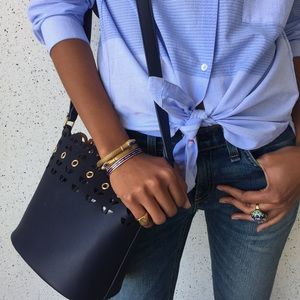 Stella and dot Marin black bucket bag - new